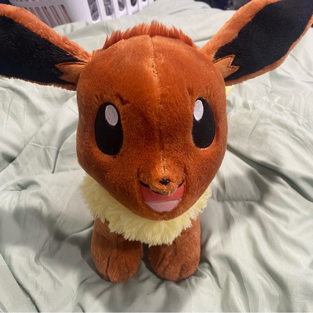 BAB Build A Bear Pokemon Eevee Plush 2017 Stuffed Animal 16"